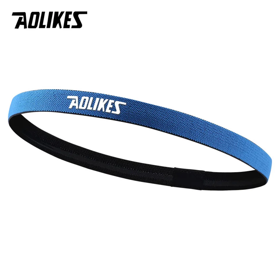 AOLIKES Silicone Sports Headband Sweatband Hair Band For Running Cycling Yoga Jogging Basketball Fitness Gym Free Size