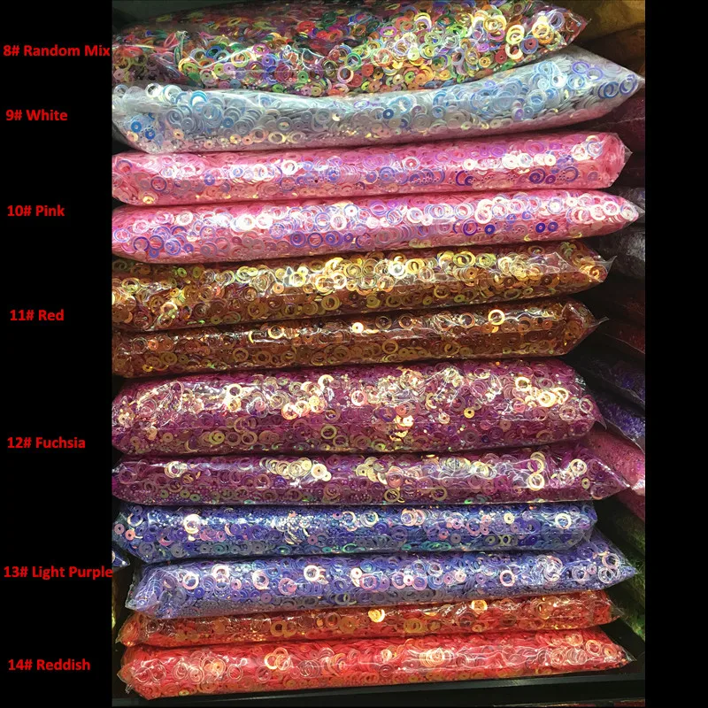 10g/Pack Amazing Glitter Sequin 4mm/6mm Ring Circle Round Shape Loose sequins for nail Art Women Sewing Kids Diy Accessories