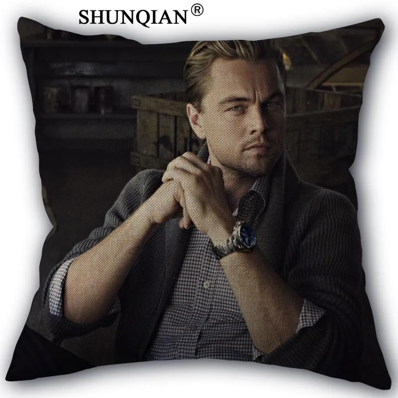 Custom Leonardo DiCaprio Pillowcase office Wedding bedding couch Vintage pillow case/cover home decorative