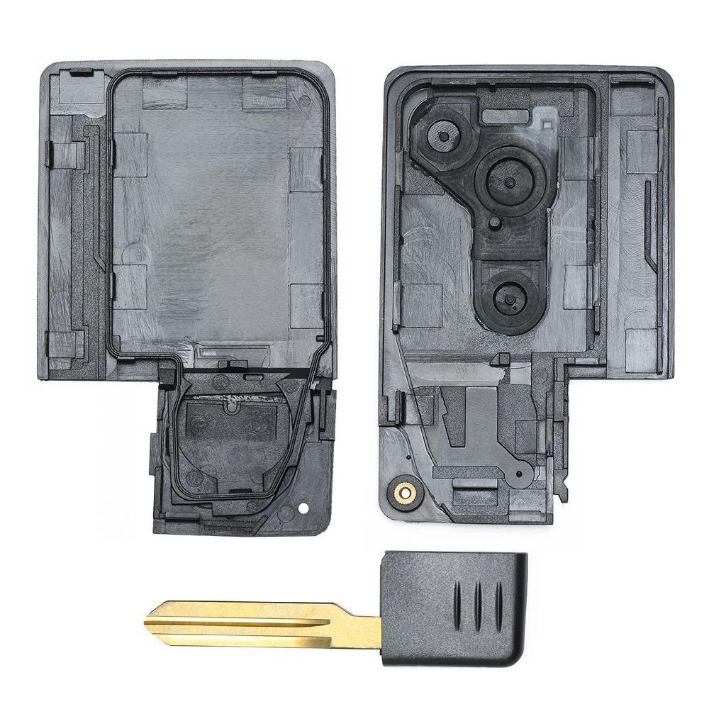 KEYECU-carcasa de llave remota inteligente, funda Fob para Nissan Teana con llave pequeña (modelo antiguo), 3 botones