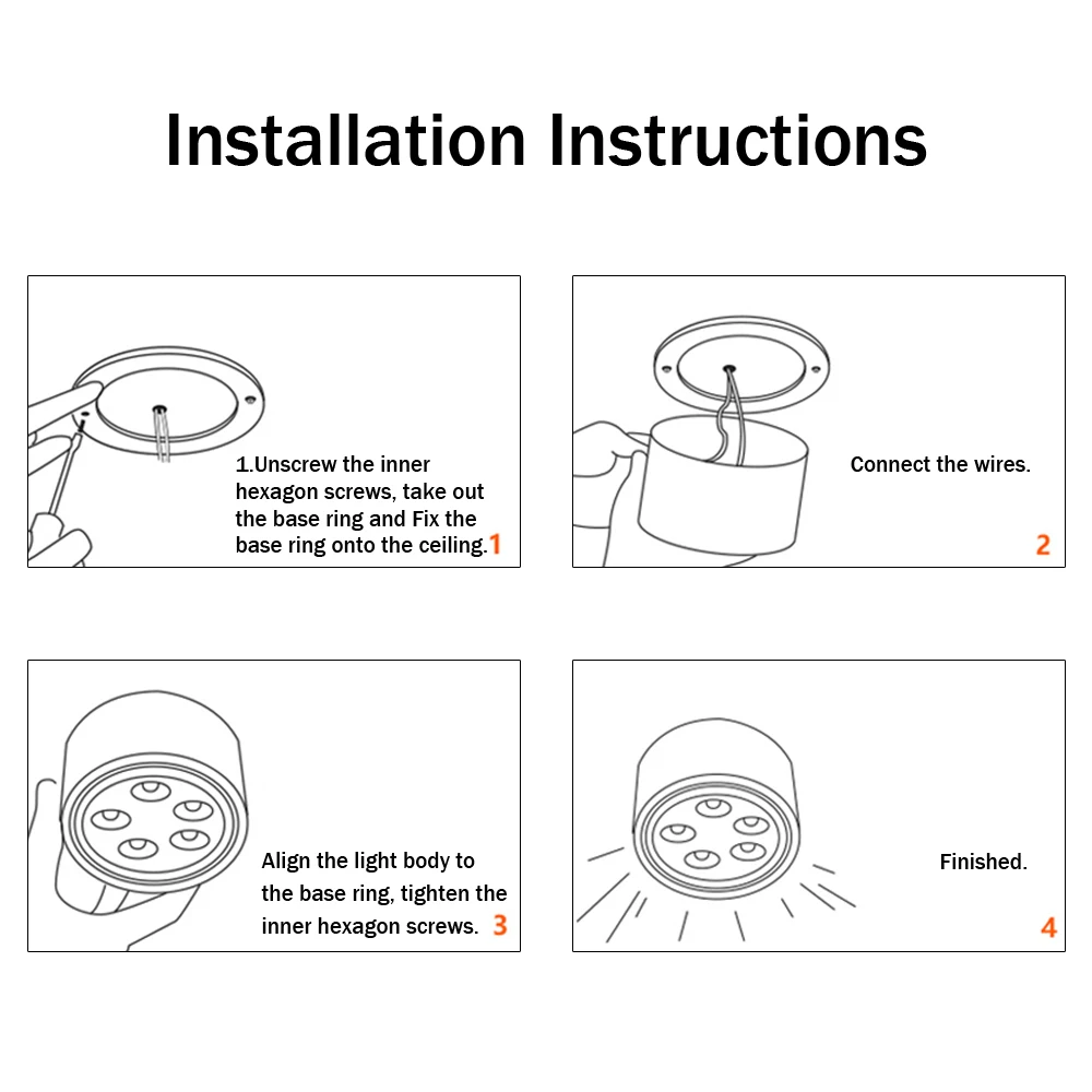 Surface Mounted LED Downlights 3W 5W 7W 12W LED Ceiling Down Lamp Kitchen Bathroom Dimmable LED COB Downlights Lamp