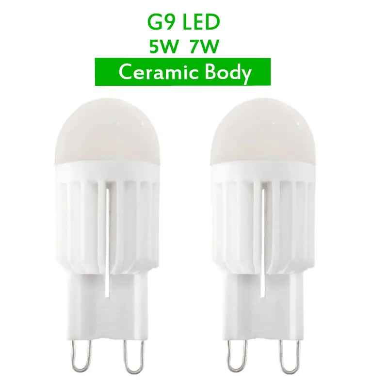 

G9 LED Lamp 3W 5W 7W Mini LED Bulbs Ceramic AC 220V 230V COB Spotlight for Crystal Chandelier Replace 35W 50W