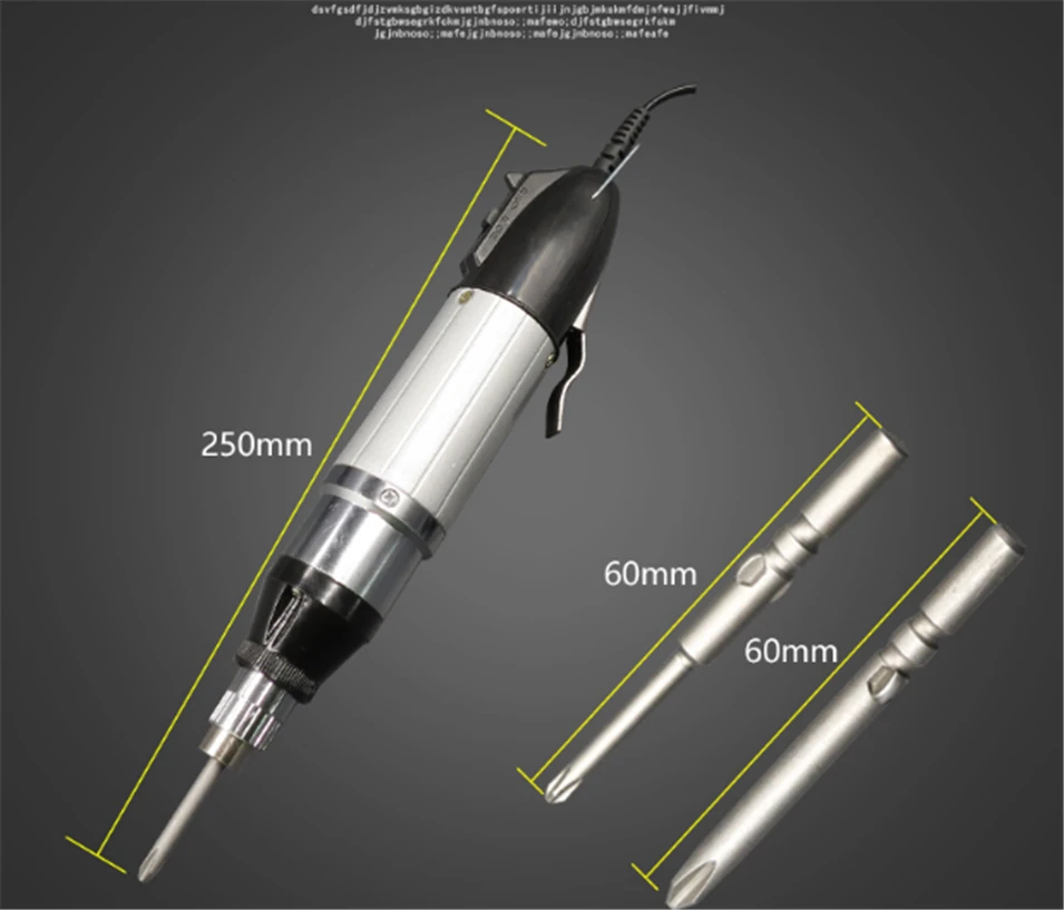 AC220V High Quality battery screwdriver DC Powered Electric Screwdriver with 2pcs Bits Stepless Speed Regulation Repair Tool