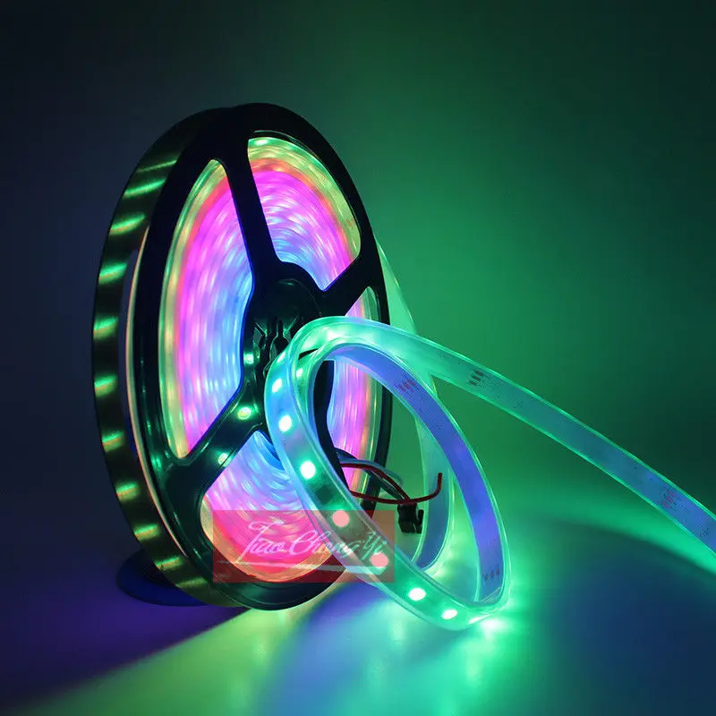 Imagem -05 - Perseguindo Sonho Magia Cor Rgb 5050 Ws2811 ic Led Strip Luz Mais Ws2811 rf Controle Remoto Mais 12v 5a Led de Energia dc 12v 5m