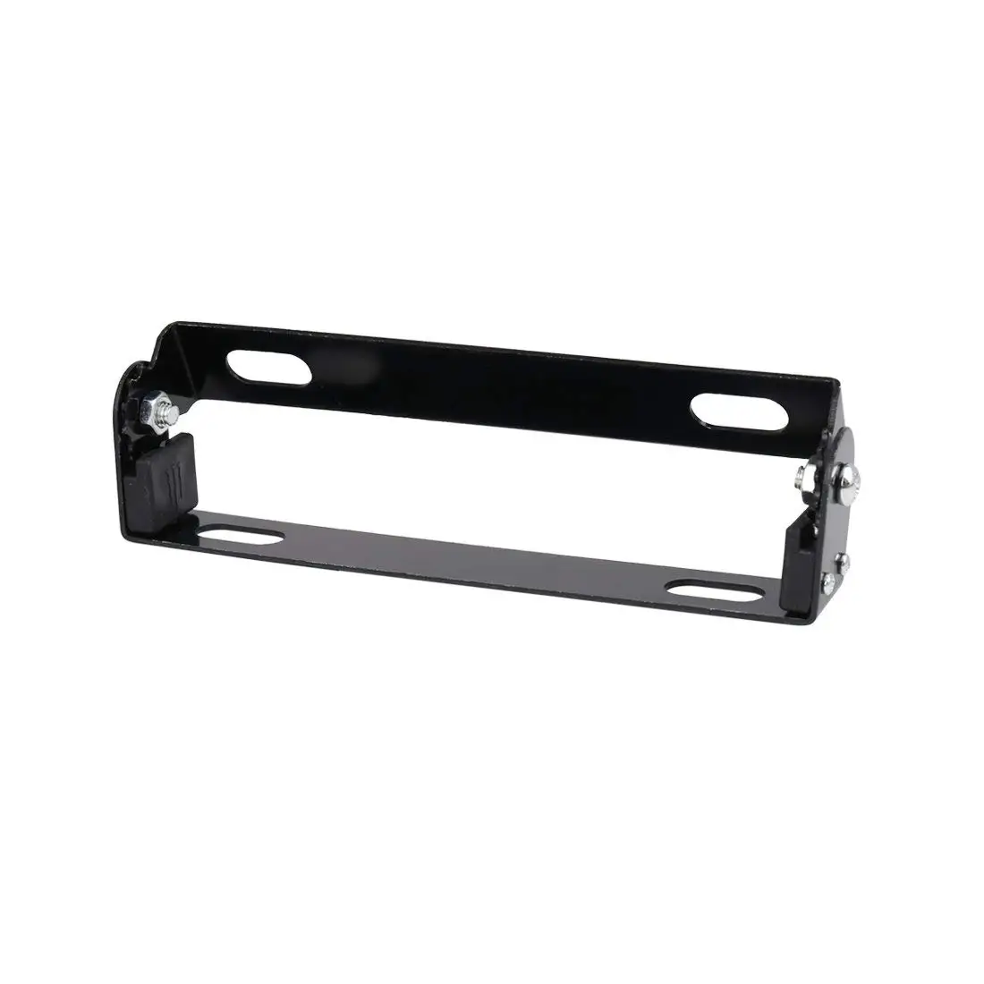 Uxcell Black Metal Adjustable Angle Motorcycle License Plate Holder Bracket Frame Stand Universal Motor Accessories