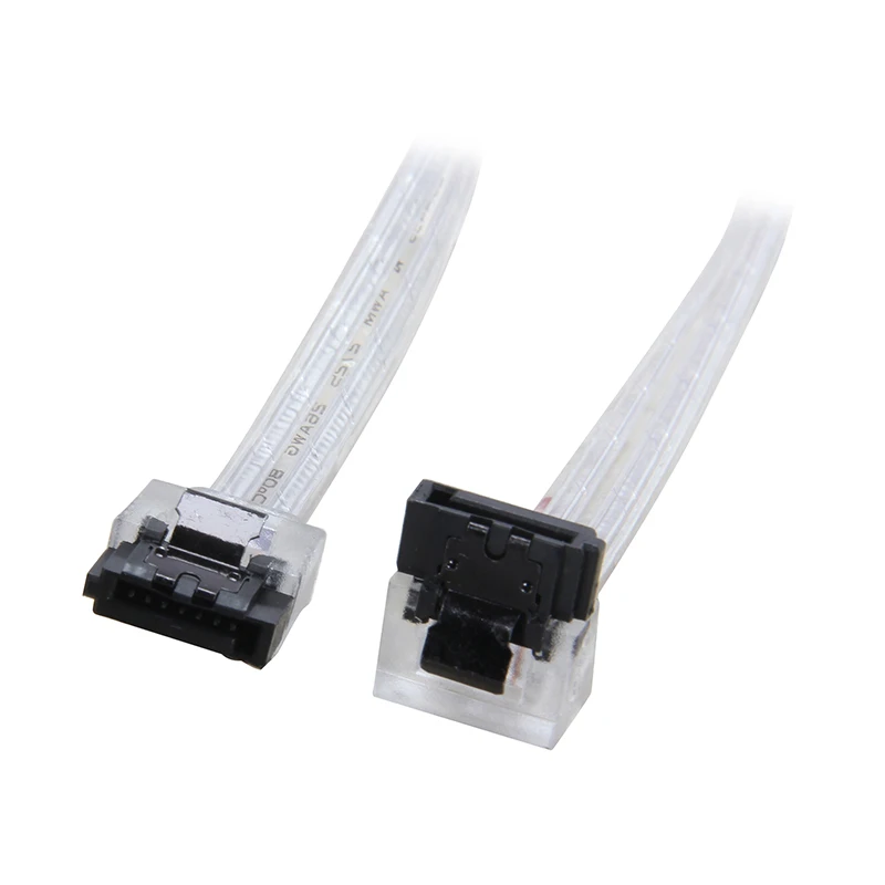 

10inch 180 to 90 degree 6Gb/s SATA3 Serial ATA DATA cable with latch for SATA 3.0 SATAIII 6Gbps HDD Hard Drive Disk/ SSD -Silver
