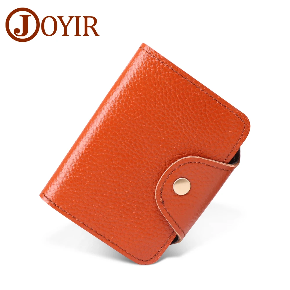 

JOYIR Genuine Leather Card Holder Wallet Women 11Bits Card Case Business Credit Card Holder Casual Card Wallet RFID Female