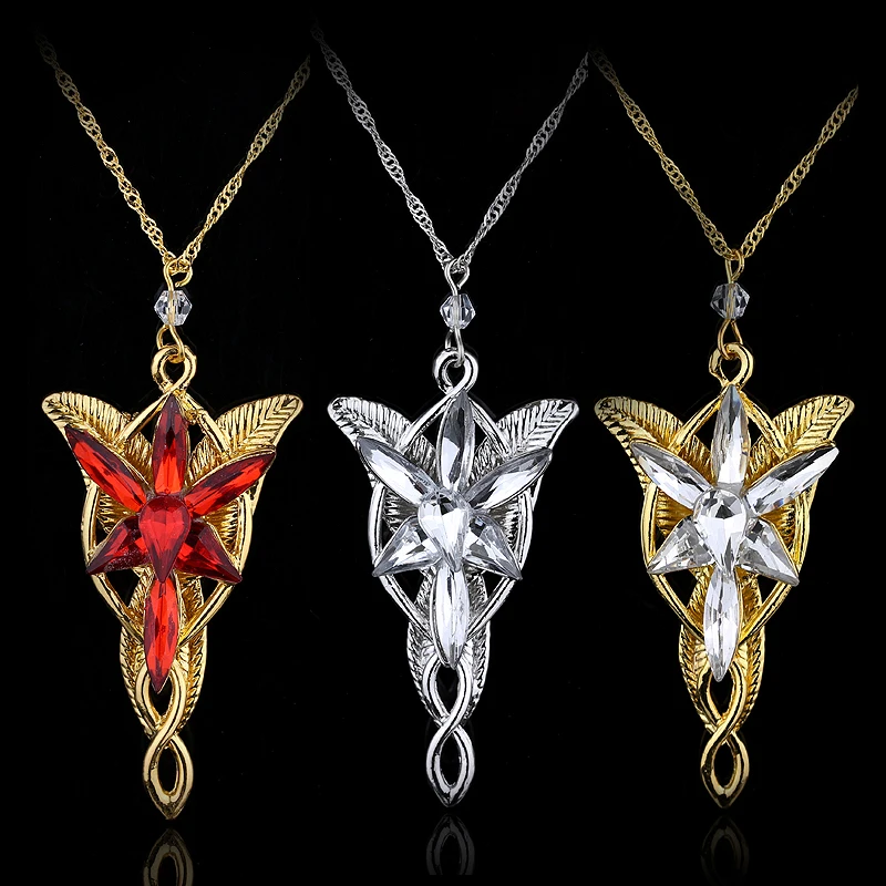 Classic Movie Arwen Evenstar Pendent Crystal Twilight Star Silver Color Pendent Torque Erkek Kolye Jewelry