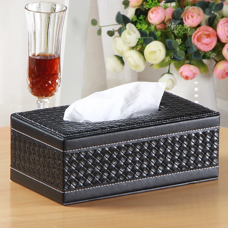 

Household And Office Desktop PU Leather Tissue Box