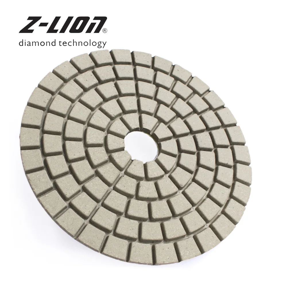 

Z-LEAP 2PCS 5inch White Buffing Pad Diamond Polishing Disc 125mm Wet For Granite Marble Stone Polishing Buff Pad Polishing Disk