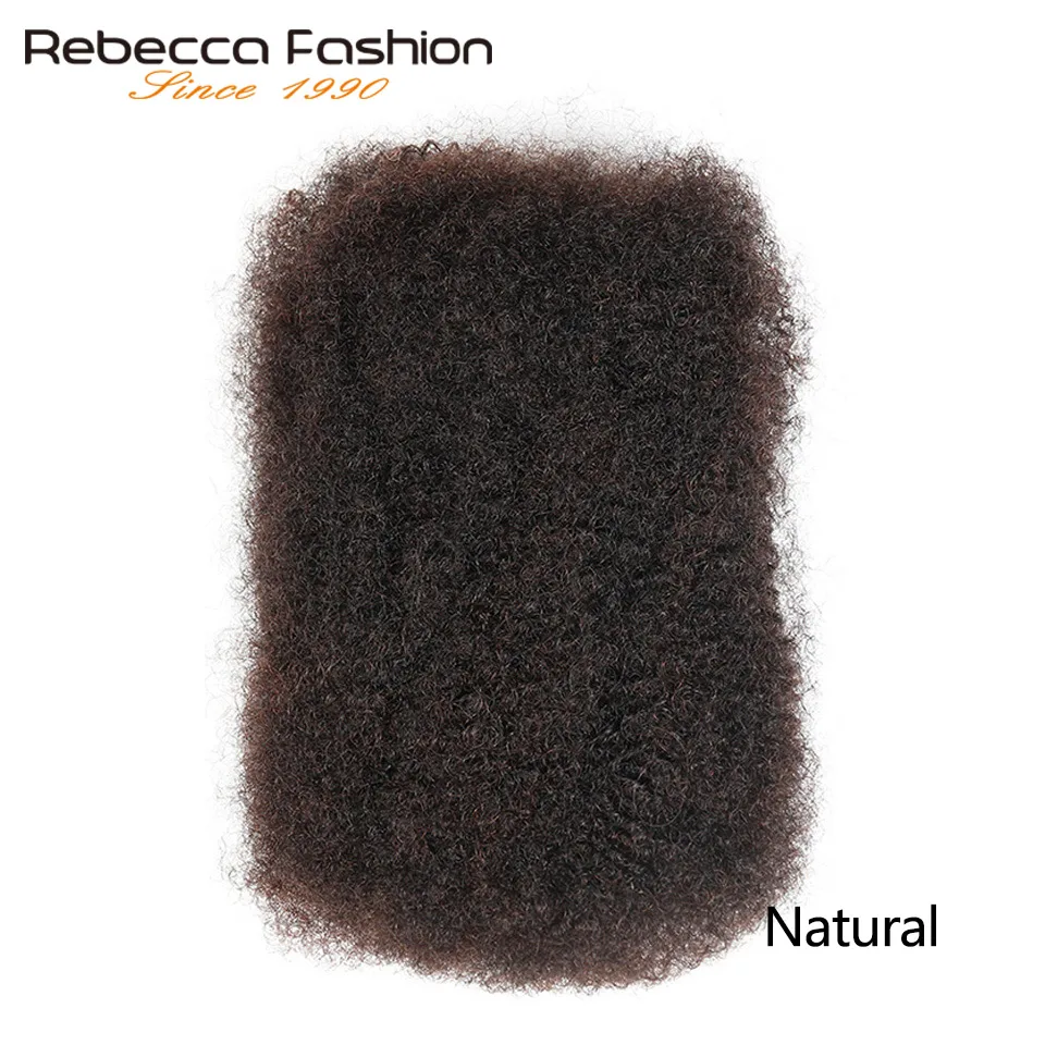 Rebeccaแฟชั่นPeurvian Non Remy Human Hair Afro Kinky Curly Bulk Extensions BraidingผมDreadlocksถักโครเชต์Bulks 3ชิ้น/ล็อต