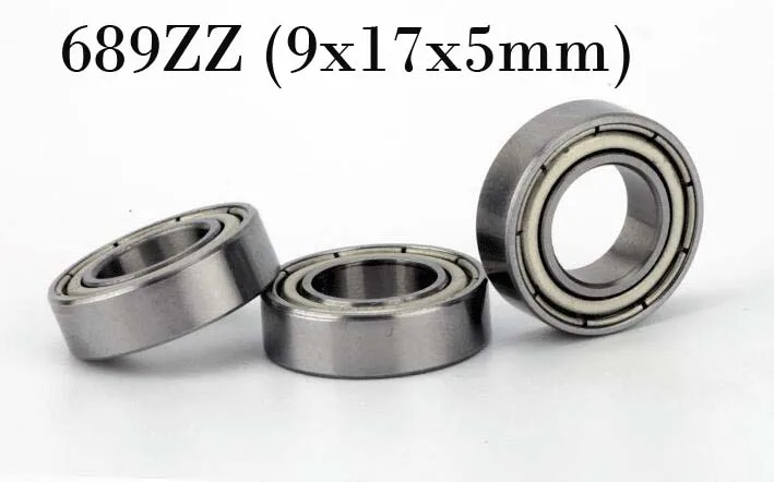 

(10 PCS) 689ZZ (9x17x5mm) Metal Shielded Ball Bearing Bearings 689z