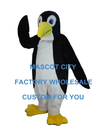 

Emperor Penguin Mascot Costume Deluxe Adult the Antarctic Animal Black Panther Cosply Costume Carnival Mascotte Mascota SW1078