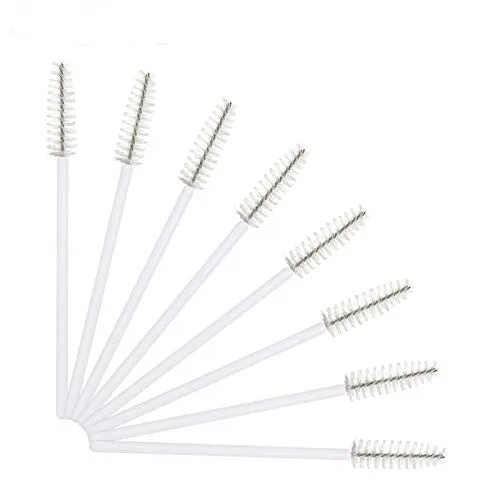 200pcs Disposable Mascara Wand Eyelash Eyebrow Brushes White Applicator Eyelash Extension Make Up Brush Accessories