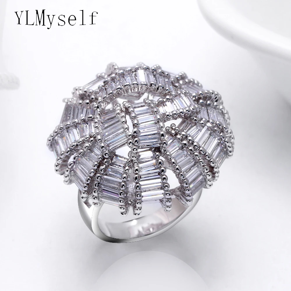 Limited quantity sale Large bontique ring for party bright cubic Zircon luxury rings big women jewelry