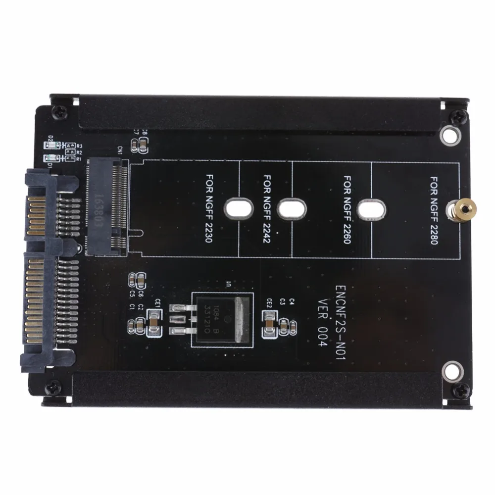 Metal Case CY B+M Socket 2 M.2 NGFF (SATA) SSD to 2.5 SATA Adapter for 2230/2242/2260/2280mm M2 NGFF SSD Solid State hard drive