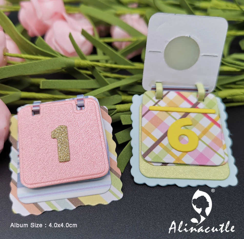 Alinacutle METAL CUTTING DIE Cut 14pc Album Memorydex Rolodex Calendar Scrapbooking paper craft card knife blade punch stencils