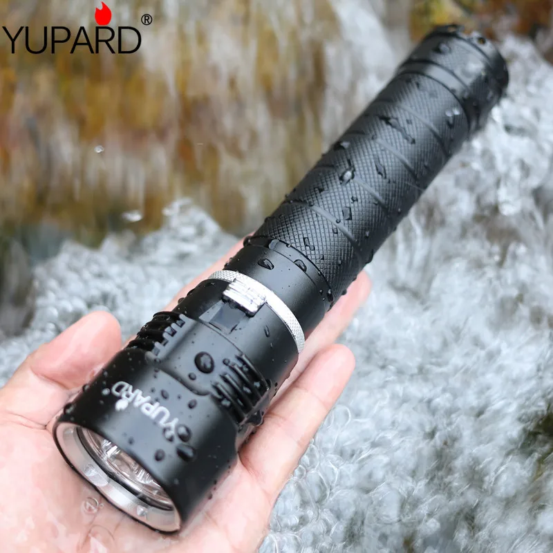 YUPARD Waterproof Underwater diving diver 3*XM-L2 LED Flashlight Torch  Lamp Ligh super T6  diver 30m outdoor sport camp fishing