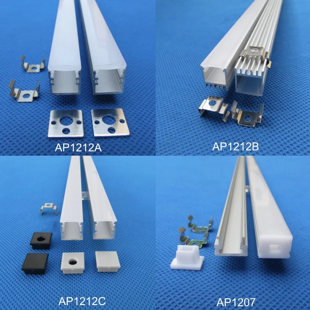 

30m(30pcs) a lot, 1m per piece, led aluminum profile extrusion for led strips with milky diffuse cover