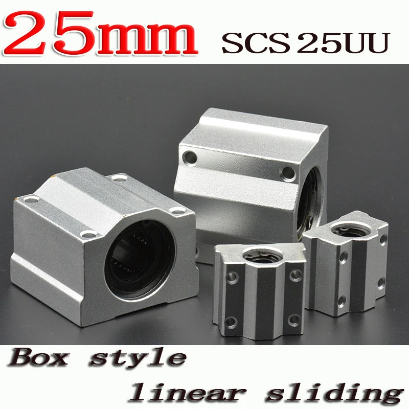 2pcs/lot SC25UU SCS25UU 25mm Linear Ball Bearing Linear Motion Bearing Slide For CNC Free Shipping