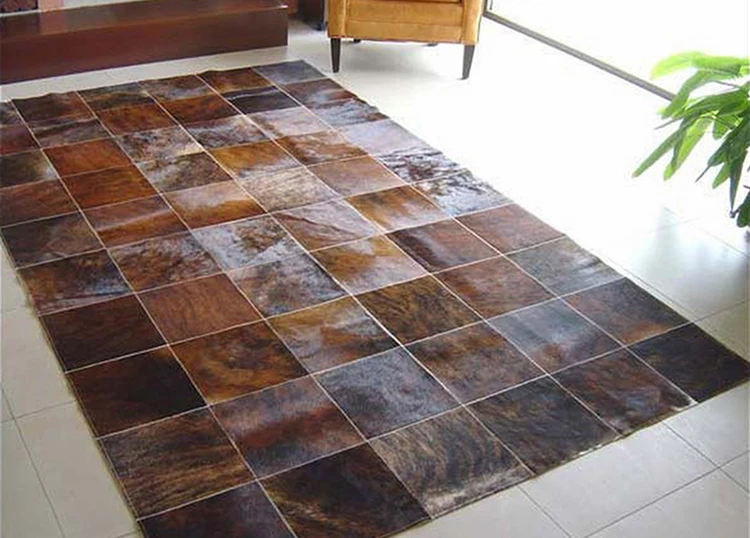 free shipping 1 piece via DHL 100% natural genuine cowhide white leather rug