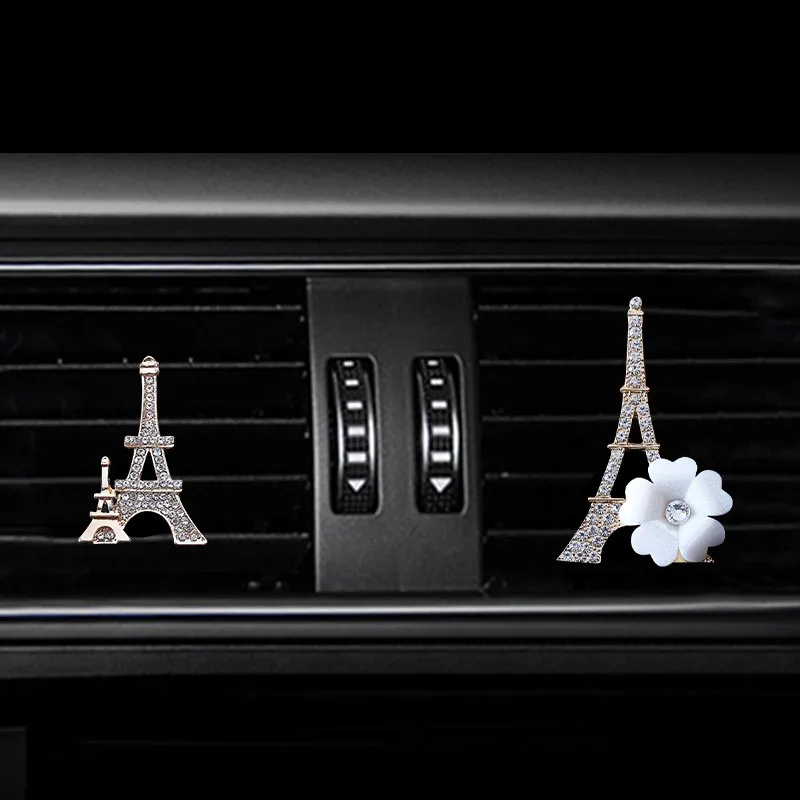 Paris tower car air freshener perfume Perfume clip for air conditioner outlet automobile air freshener bottle diffuser