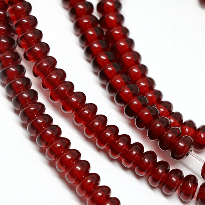 Garnet red resin beeswax one strand abacus rondelle 8*5mm high grade women fashion loose spacers beads 15inch B83