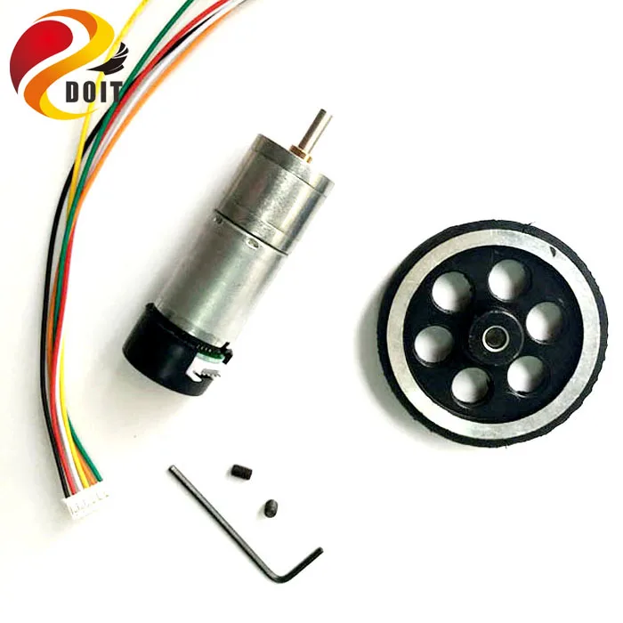 Um conjunto acessório para o chassi do carro do robô com 1 pçs 65mm roda + 1 pcs motor phi 4mm 9v/150rpm diy modelo robótico rc brinquedo