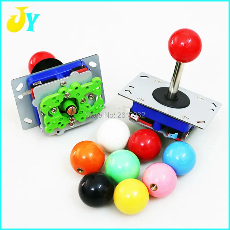 Classic 2/4/8 way Arcade stick Pac Man Game Ball Pick a color zippy long joystick 9 Colors Ball top choose