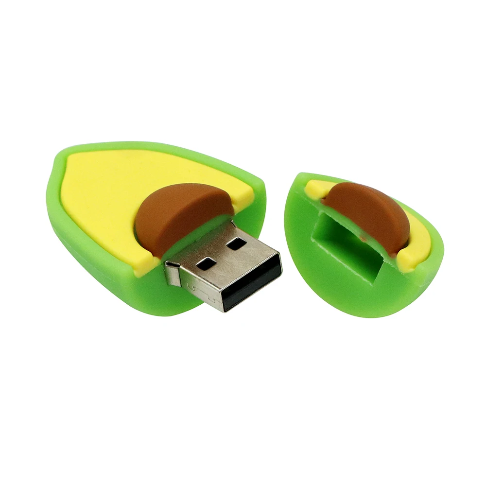 Buah USB Flash Drive Alpukat Pen Drive 4GB USB 2.0 Flash 32GB 64GB 256GB Memory Stick Hadiah Lucu 8GB 16GB Pendrive U Disk Hadiah