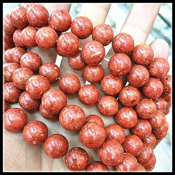 Sponge Red Coral Loose Beads DIY Accessories For Fashion Jewelry Designs Size 6MM 8MM 10MM12MM 14MM 16MM Round Ball