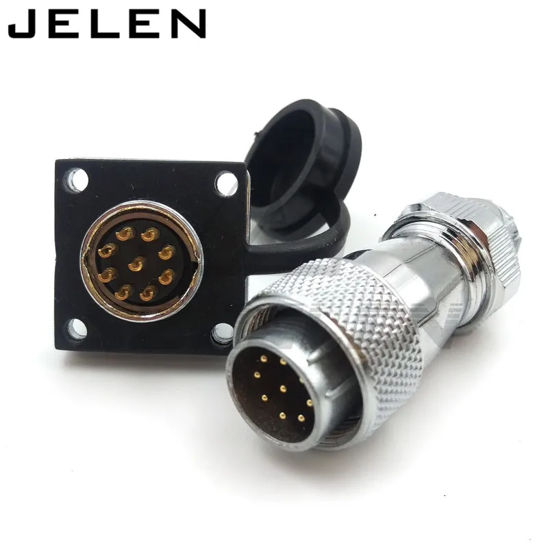 WS16   9pin waterproof connector,  Industrial Connectors , Waterproof and dustproof connector 9 pin ,IP67