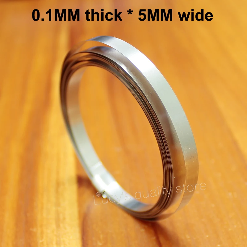 10m/lot spot weldable nickel sheet nickel plated belt 18650 battery nickel plated steel tape connecting piece 0.1MM*5MM wide