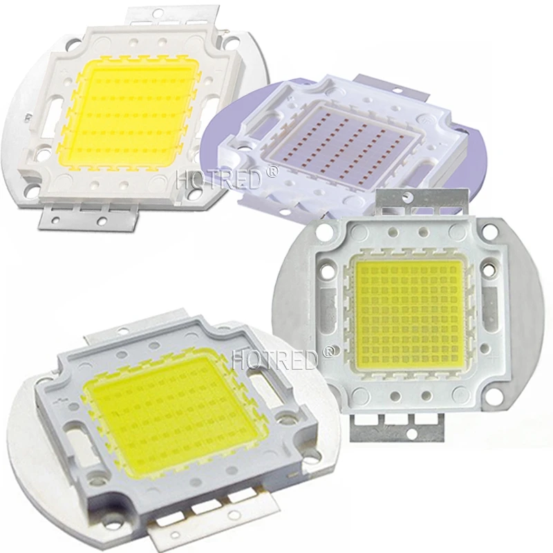 LED Bulb 1W 3W 5W 10W 20W 30W 50W 100W High Power Lamp Chip COB Warm Cool White Red Green Blue 1 3 5 10 20 50 100 W Watt Lights