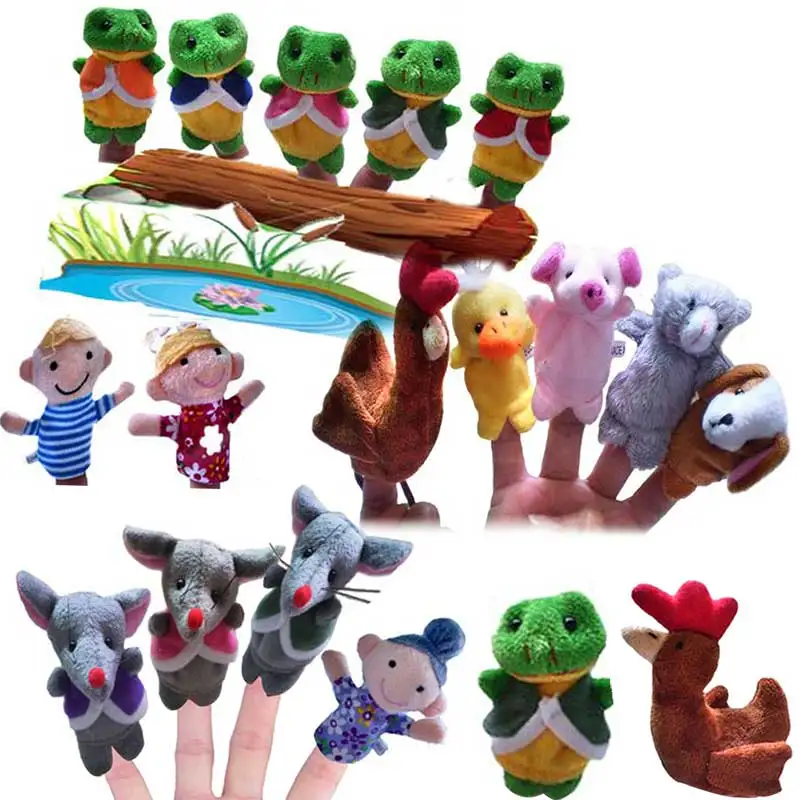 5 Pcs Frog Hen Mouse Animals Finger Puppets Story Telling Nursery Fairy Tale The Perfect Birthday Christmas Gift For Child