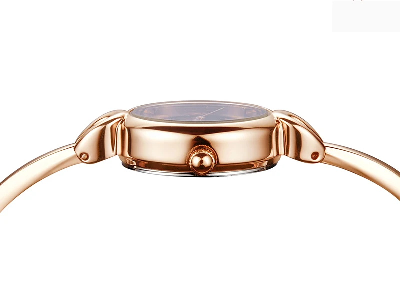 KIMIO Women Bracelet Watch Simple Blue Ladies Dress Watches 2017 Rose Gold Plated Fine Stainless Steel Strip Quartz Wristwatches