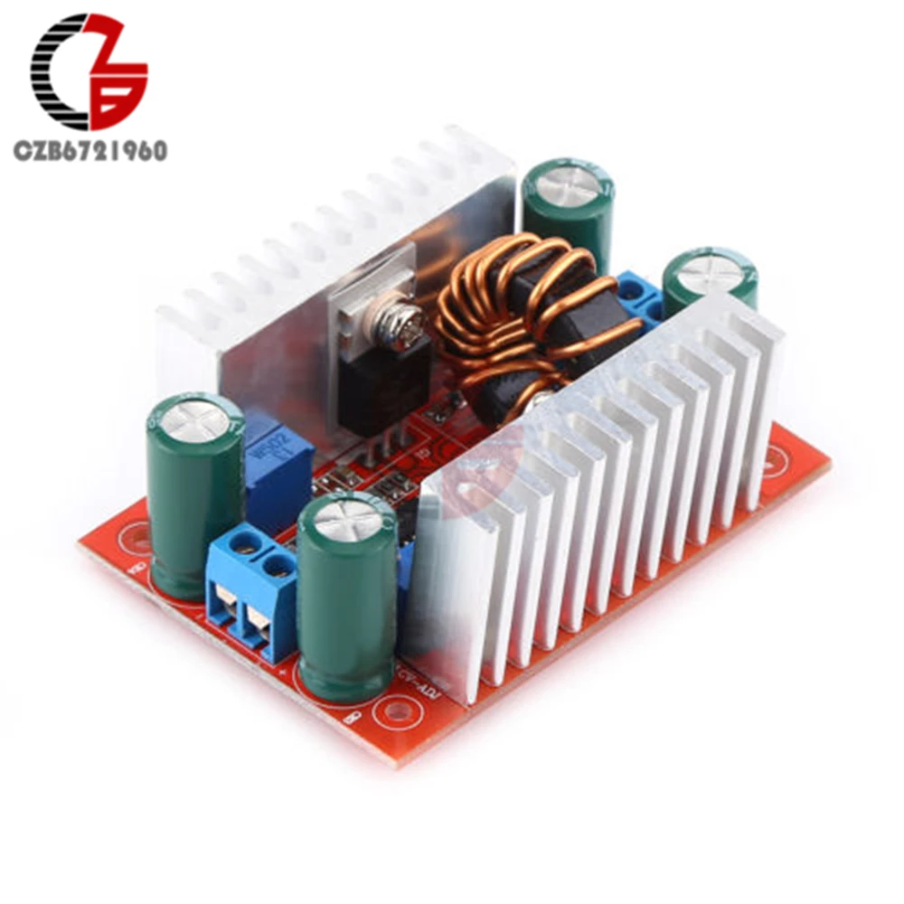 400W 15A DC-DC Boost Converter Step Up Power Transformer Supply Voltage Regulator Constant Power Heat Sink 8.5V-50V to 10-60V