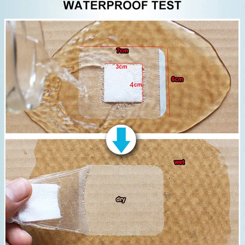 30 szt. 6*7cm wodoodporna opaska na opatrunek medyczny przezroczysta sterylna taśma do pielęgnacji ran w kąpielisko