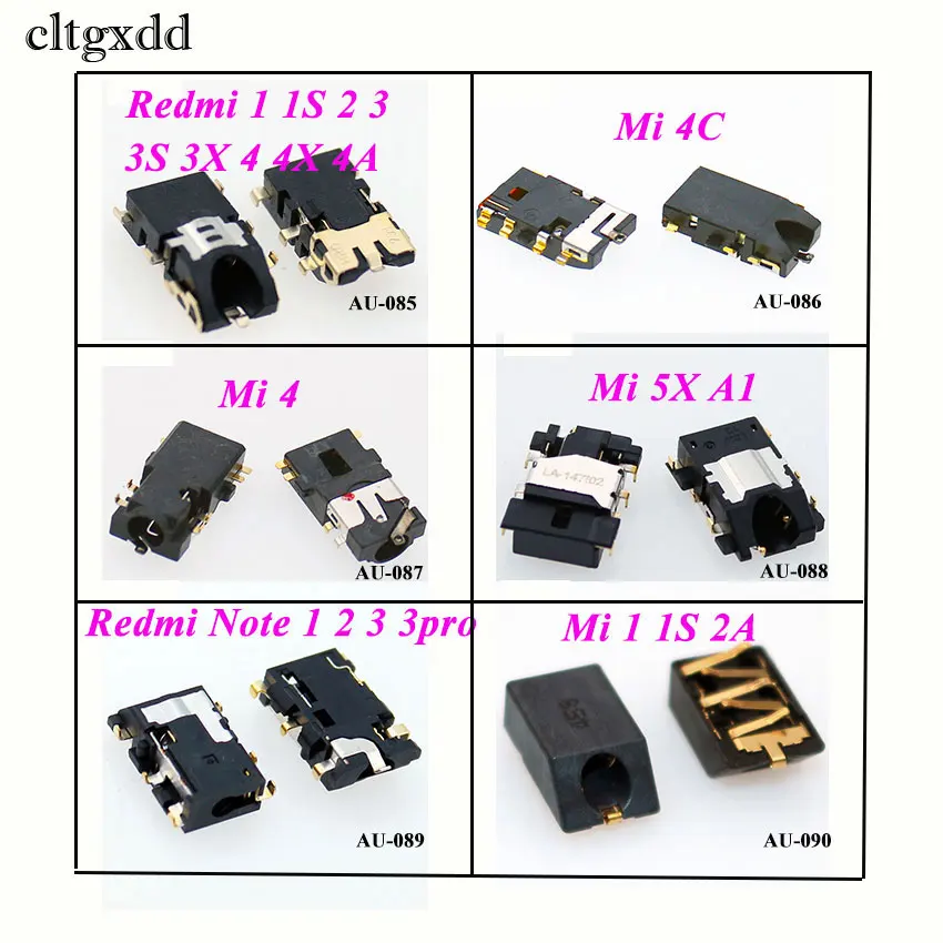 cltgxdd 1PCS FOR Xiaomi Mi 1 1S 4 4C 5X Redmi 1 1S 2 2A 3 3S 4 4X Redmi Note 1 2 3 4 4X Earphone ear phone Headphone Audio Jack