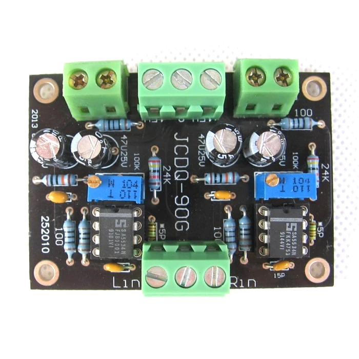 HIFI NE5534 DC Buffer Stereo OP-AMP Preamplifier Preamp Board support OPA627 AD847 AD797 OPA637 Single op amp Module