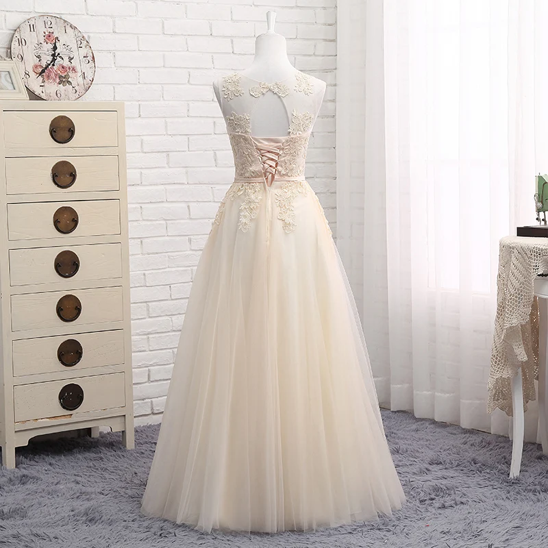 WYHS-810#Three styles of long medium and short champagne 2021 spring summer lace up Bridesmaid Dresses wedding prom party dress