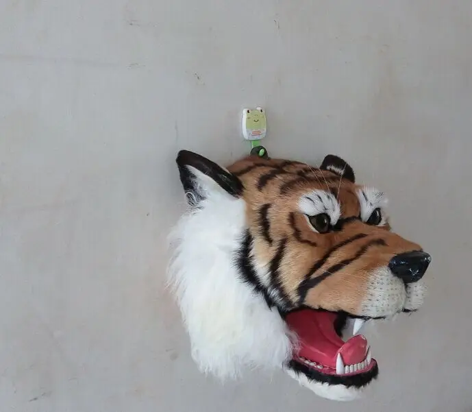 new Simulation tiger head toy polyethylene&furs tiger head model gift about 30x30x30cm y0359