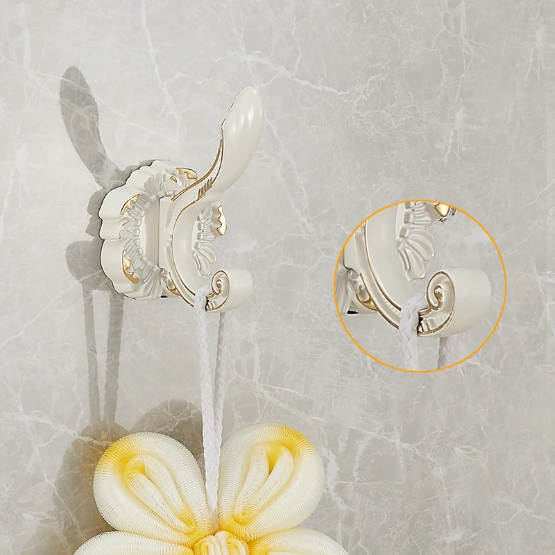 European Clothes Cap Single Hook Wall Hanging Wall Shoe Cabinet Bathroom Kitchen Wall Hooks Single Hardware Metal Chrome Hook