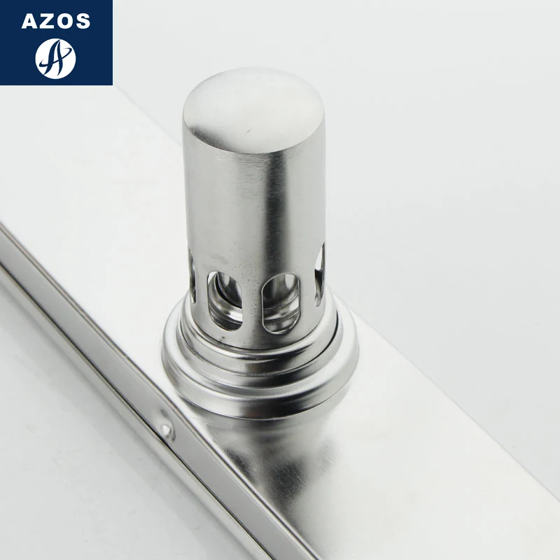 AZOS SUS304 stainless steel Deep water sealing floor drain bathroom Fast drainage Deodorant/Fast drainage 600*68mm rectangle