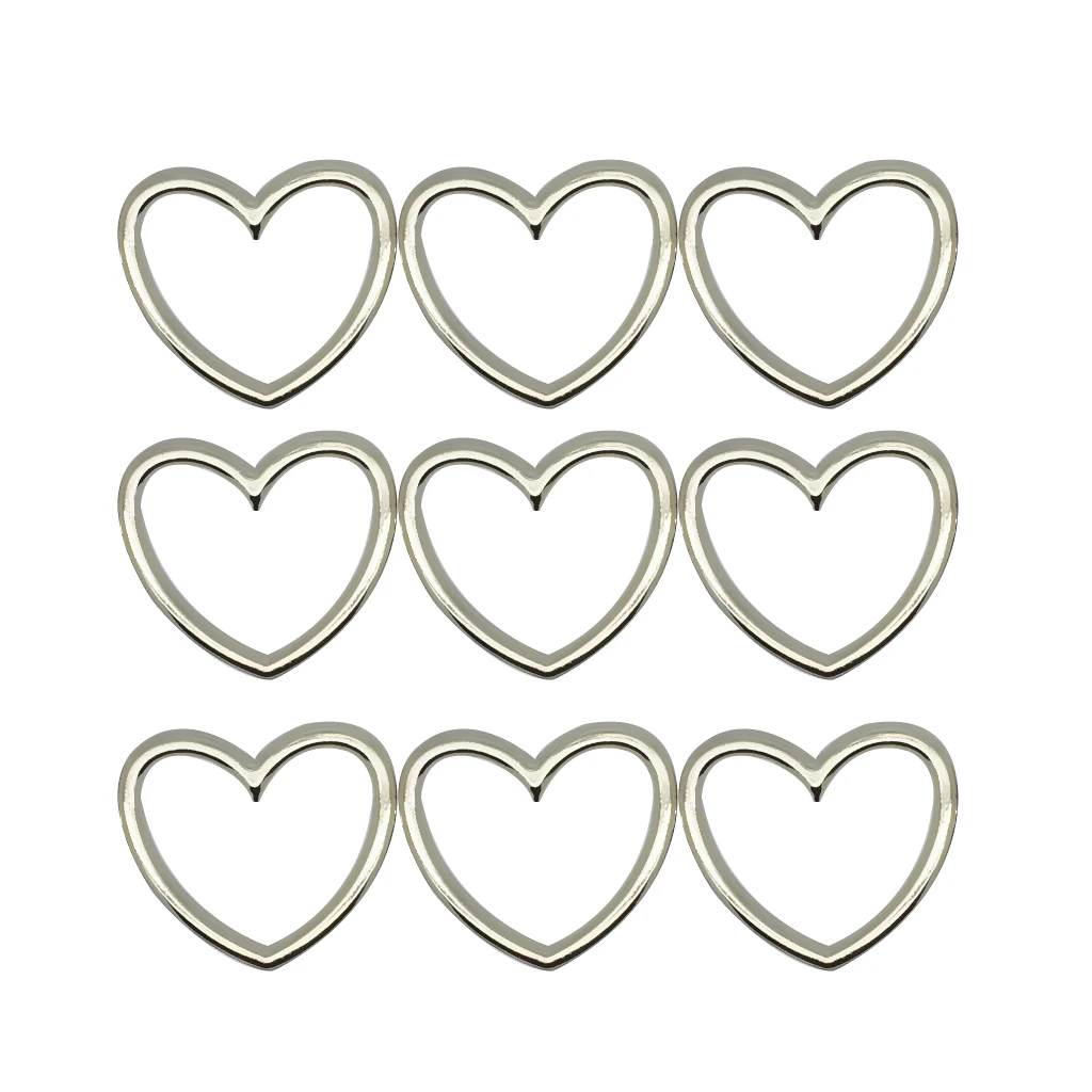 5pcs Vintage Heart Circles for DIY Jewelry Necklace Choker Accessories Neck Leg Ring Making Garter Belt Craft Findings 44mm