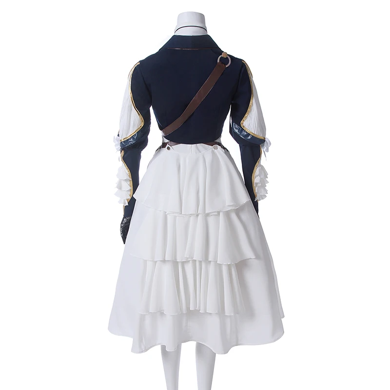 ROLECOS-Costume de Cosplay en Verre pour Femme, Robe Blanche, Ensemble Complet
