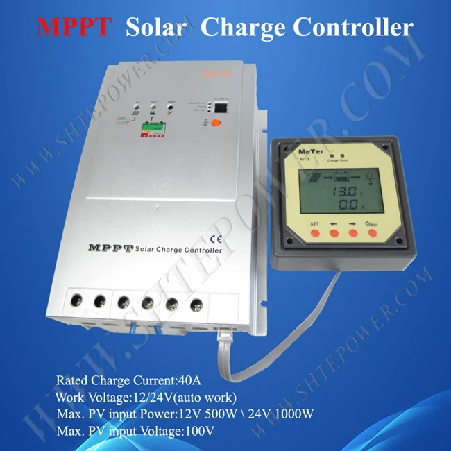 Imagem -02 - Mppt Controlador de Carga Solar Tracer 4210rn com Mt5 Medidor Remoto 40 Ampères 100vdc Mppt Reguladores Solares Fotovoltaicos Casa 40a