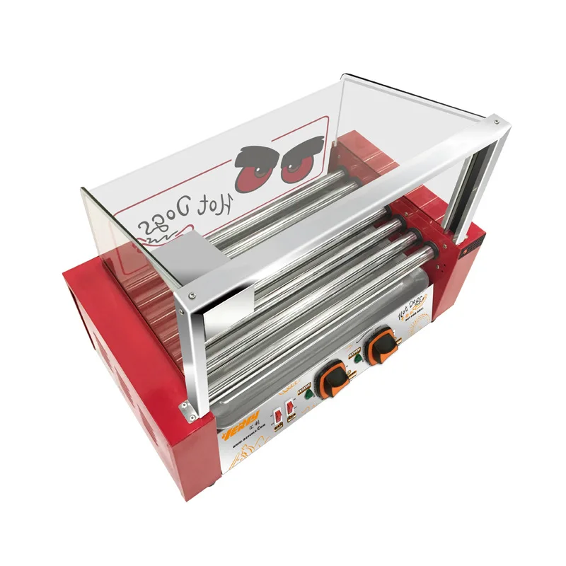 5 7 9 11 أنبوب آلة خبز السجق هوت دوج خبز آلة تسخين السجق آلة الكلب الأسطوانة