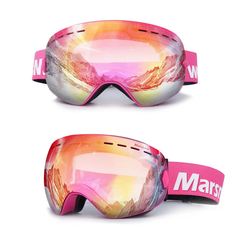 Marsnow Ski Goggles Double UV400 Anti-Fog Ski Lens Mask Glasses Skiing Men Women Children Kids Boy Girl Snow Snowboard Goggles