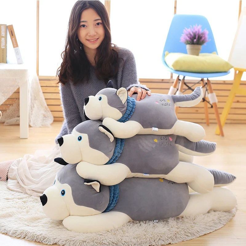 1Pcs Huskies stretch super soft Shiba Inu plush toy animal figurine, filled Akita dog animal pillow, children's gifts, kids toy